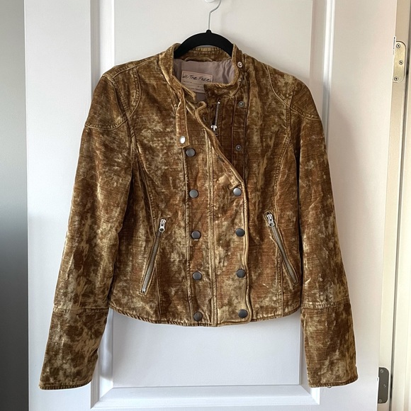 NEW FREE PEOPLE / DUSK TILL DAWN VELVET JACKET - Picture 2 of 5